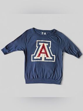 University of Arizona Wildcats Long Sleeve T-Shirt Blue A Logo M NCAA